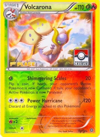 Volcarona - 15/114 (Pokemon League) [1st Place] (1st Edition)