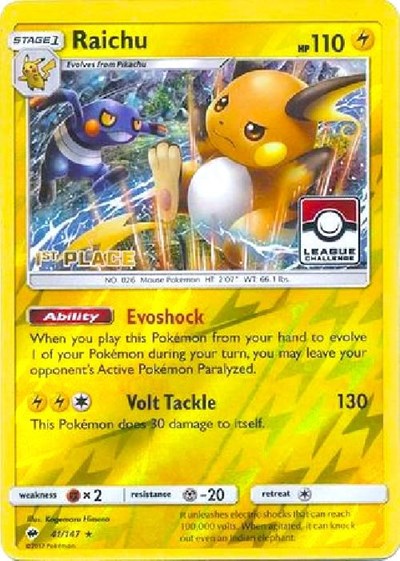 Raichu - 41/147 (League Challenge) [1st Place] (1st Edition)
