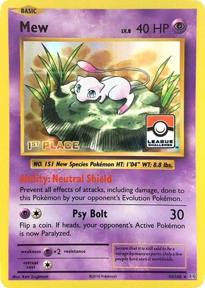 Mew - 53/108 (League Challenge) [1st Place] (1st Edition)