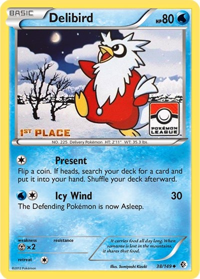 Delibird - 38/149 (Pokemon League) [1st Place] (1st Edition)