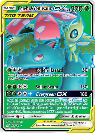 Celebi & Venusaur GX (Full Art) (FA)