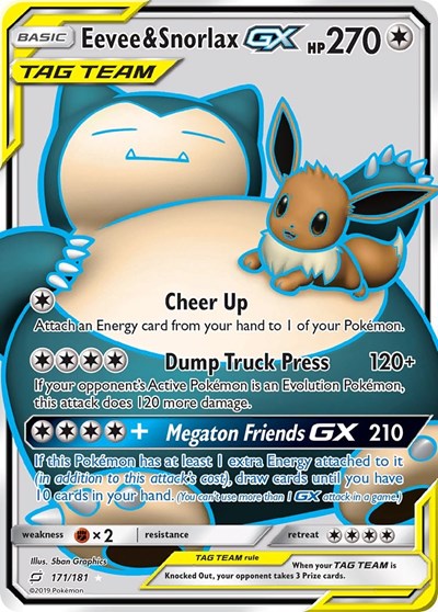 Eevee & Snorlax GX (Full Art) (FA)