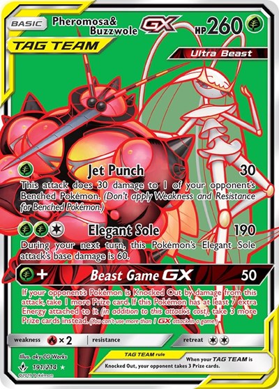 Pheromosa & Buzzwole GX (191) (Full Art) (FA)