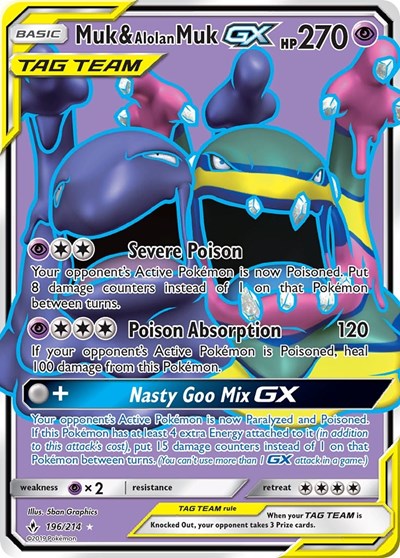 Muk & Alolan Muk GX (196) (Full Art) (FA)
