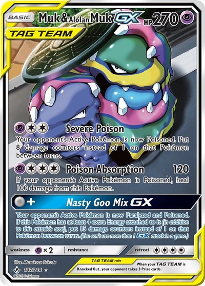 Muk & Alolan Muk GX (197) (Full Art) (FA)