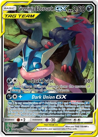 Greninja & Zoroark GX (201) (Alternate Full Art) (FA)