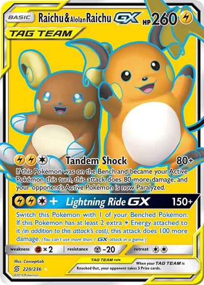Raichu & Alolan Raichu GX (Full Art) (FA)
