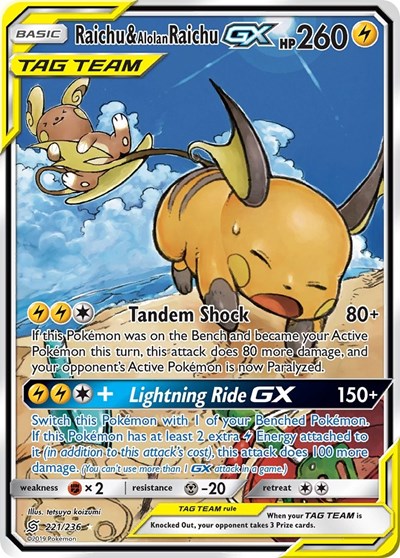 Raichu & Alolan Raichu GX (Alternate Full Art) (FA)