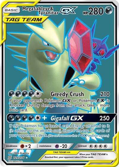 Mega Sableye & Tyranitar GX (Full Art) (FA)