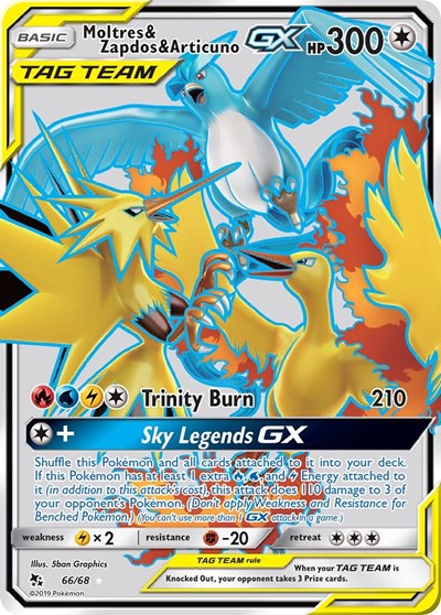 Moltres & Zapdos & Articuno GX (Full Art) (FA)