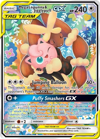 Mega Lopunny & Jigglypuff GX (Alternate Full Art) (FA)