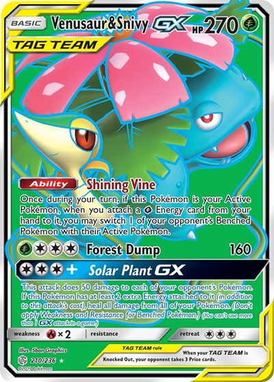 Venusaur & Snivy GX (Full Art) (FA)
