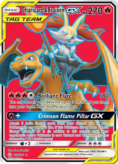 Charizard & Braixen GX (Full Art) (FA)