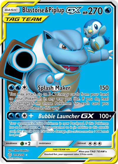 Blastoise & Piplup GX (Full Art) (FA)