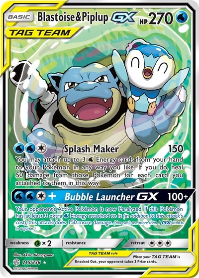 Blastoise & Piplup GX (Alternate Full Art) (FA)