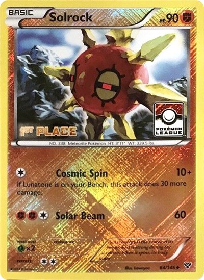 Solrock - 64/146 (Pokemon League) [1st Place] (1st Edition)