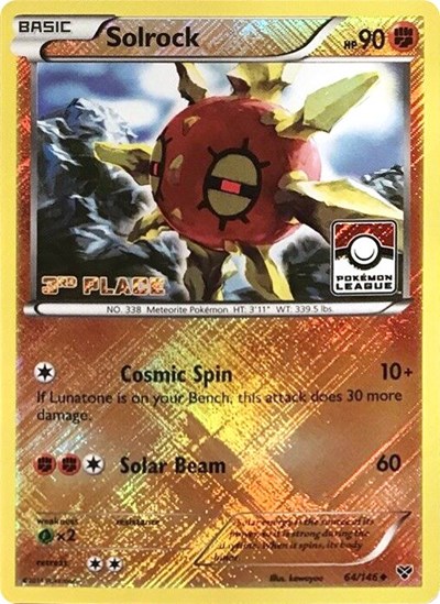 Solrock - 64/146 (Pokemon League) [3rd Place]