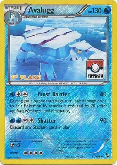 Avalugg - 31/106 (Pokemon League) [1st Place] (1st Edition)