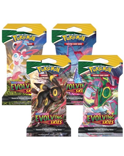 Evolving Skies Sleeved Booster Pack Art Bundle [Set of 4] (SBP)