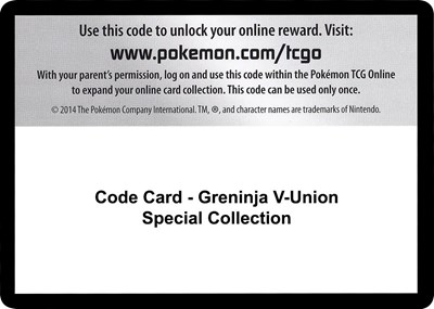Code Card - Greninja V-UNION Special Collection