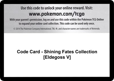 Code Card - Shining Fates Collection [Eldegoss V]