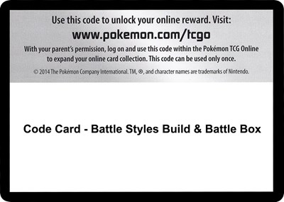 Code Card - Battle Styles Build & Battle Box (B&B)