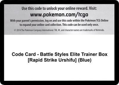 Code Card - Battle Styles Elite Trainer Box [Rapid Strike Urshifu] (Blue) (ETB)