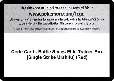 Code Card - Battle Styles Elite Trainer Box [Single Strike Urshifu] (Red) (ETB)
