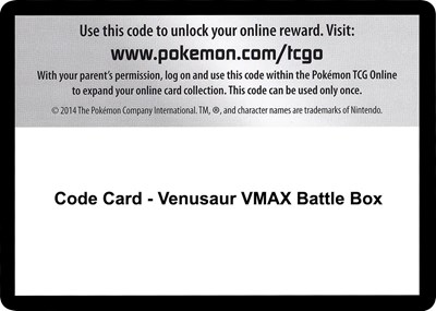 Code Card - Venusaur VMAX Battle Box