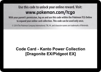 Code Card - Kanto Power Collection [Dragonite EX/Pidgeot EX]