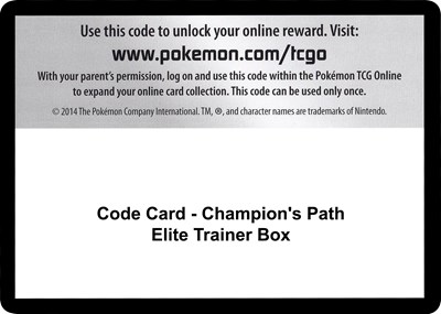Code Card - Champion's Path Elite Trainer Box (ETB)