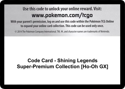 Code Card - Shining Legends Super-Premium Collection [Ho-Oh GX]