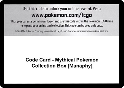 Code Card - Mythical Pokemon Collection Box [Manaphy] (CB)