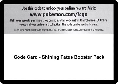 Code Card - Shining Fates Booster Pack (BP)