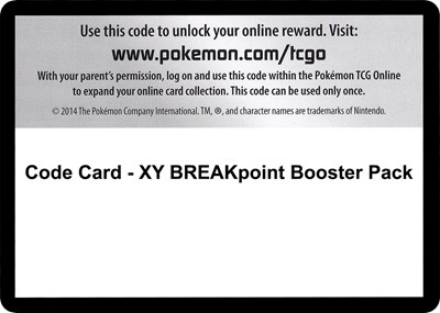 Code Card - XY BREAKpoint Booster Pack (BP)