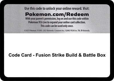 Code Card - Fusion Strike Build & Battle Box (B&B)