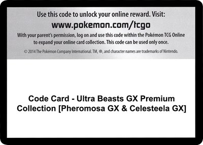 Code Card - Ultra Beasts GX Premium Collection [Pheromosa GX & Celesteela GX]