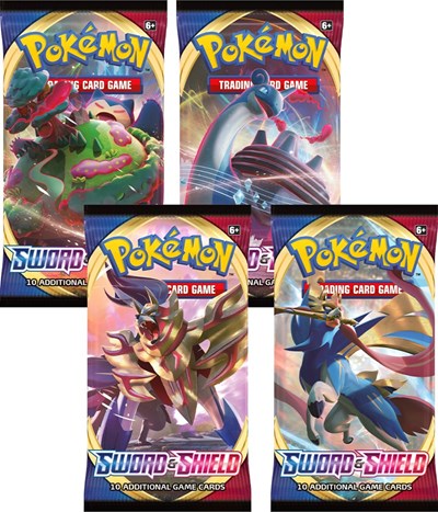 Sword and Shield Base Set Booster Pack Art Bundle [Set of 4] (BP)