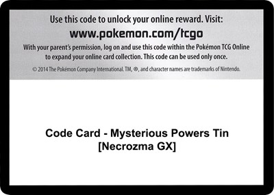 Code Card - Mysterious Powers Tin [Necrozma GX]