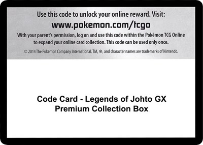 Code Card - Legends of Johto GX Premium Collection Box