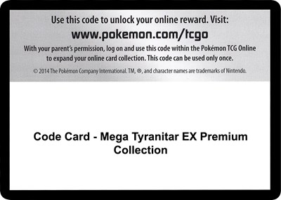 Code Card - Mega Tyranitar EX Premium Collection