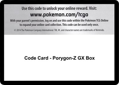 Code Card - Porygon-Z GX Box