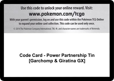 Code Card - Power Partnership Tin [Garchomp & Giratina GX]