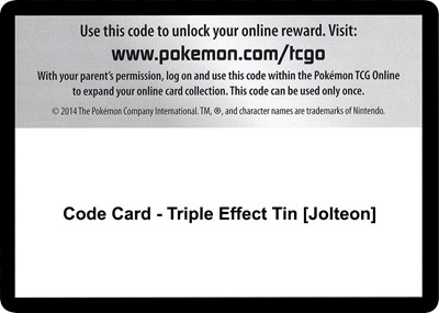 Code Card - Triple Effect Tin [Jolteon]