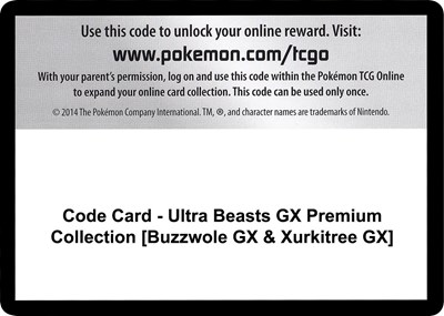 Code Card - Ultra Beasts GX Premium Collection [Buzzwole GX & Xurkitree GX]