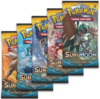 Sun & Moon Booster Pack Art Bundle [Set of 5] (BP)