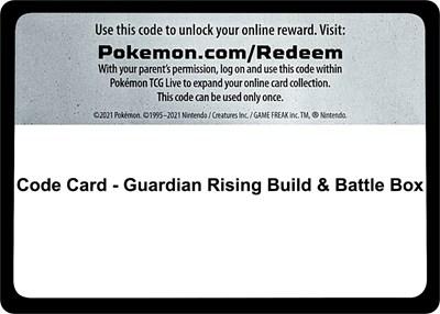 Code Card - Guardian Rising Build & Battle Box (B&B)