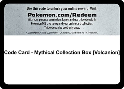 Code Card - Mythical Collection Box [Volcanion] (CB)