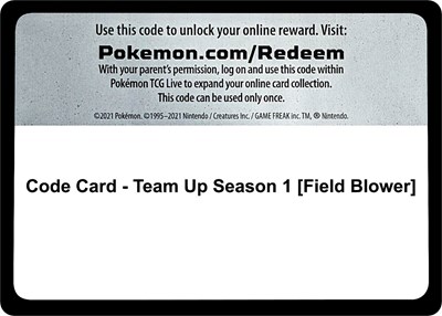 Code Card - Team Up Season 1 [Field Blower]