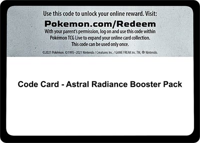 Code Card - Astral Radiance Booster Pack (BP)